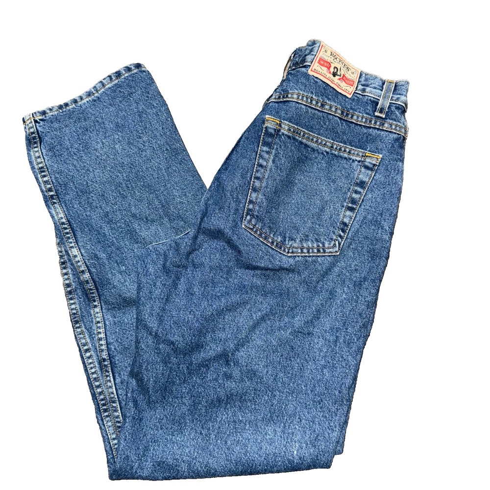 Rockies Relaxed High Rise Medium Wash Wide Leg Jeans Women's Size 9 Vintage 90s